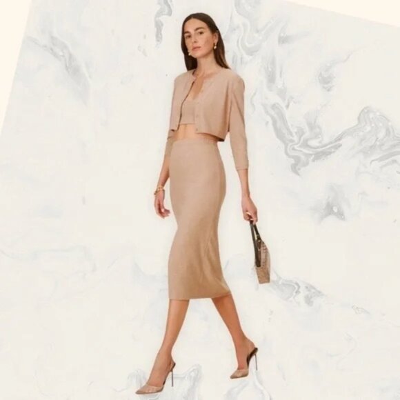 Reformation Janice Set (XS, Chesnut) - Picture 2 of 8